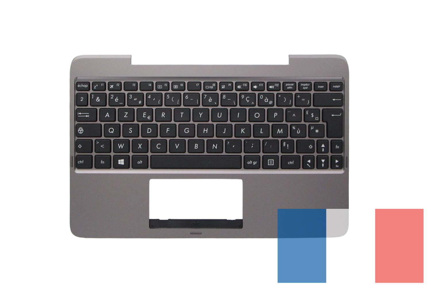 Clavier AZERTY gris rétroéclairé pour Asus VivoBook