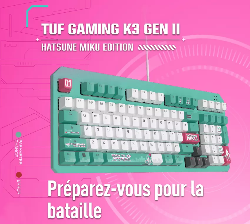 Clavier Asus TUF Gaming K3 – Installation facile, certifié